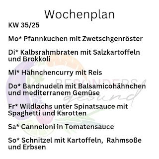 Wochenplan KW 35/25