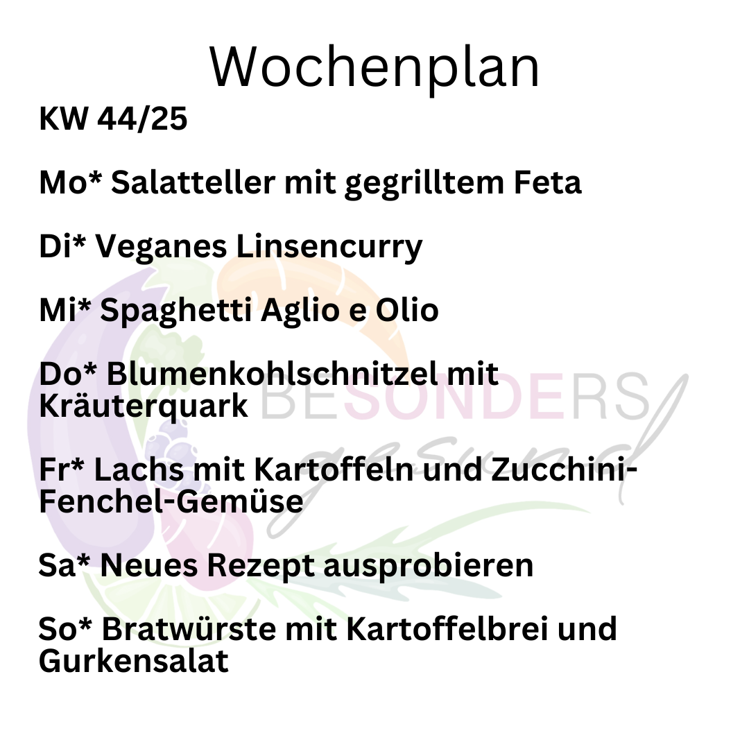 Wochenplan KW 44/25