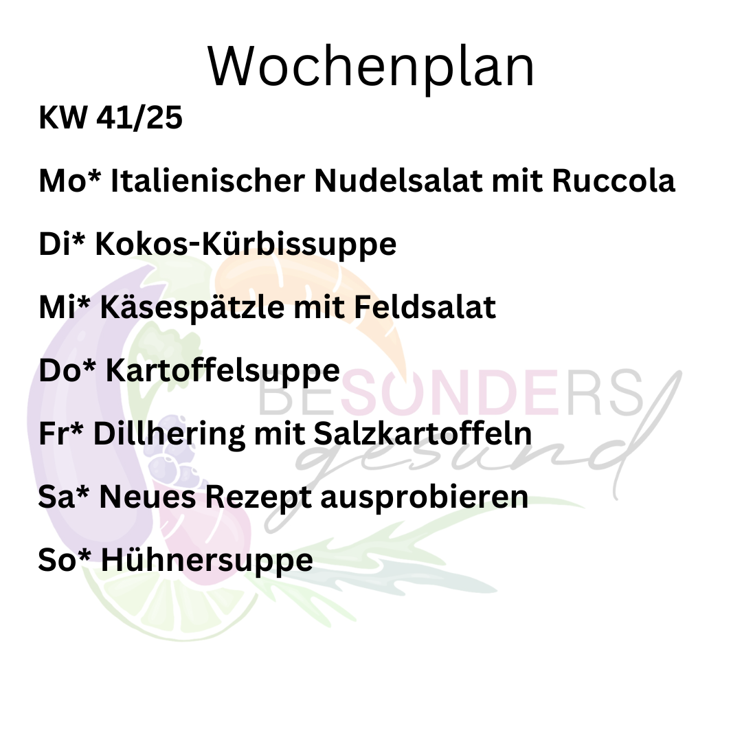 Wochenplan KW 41