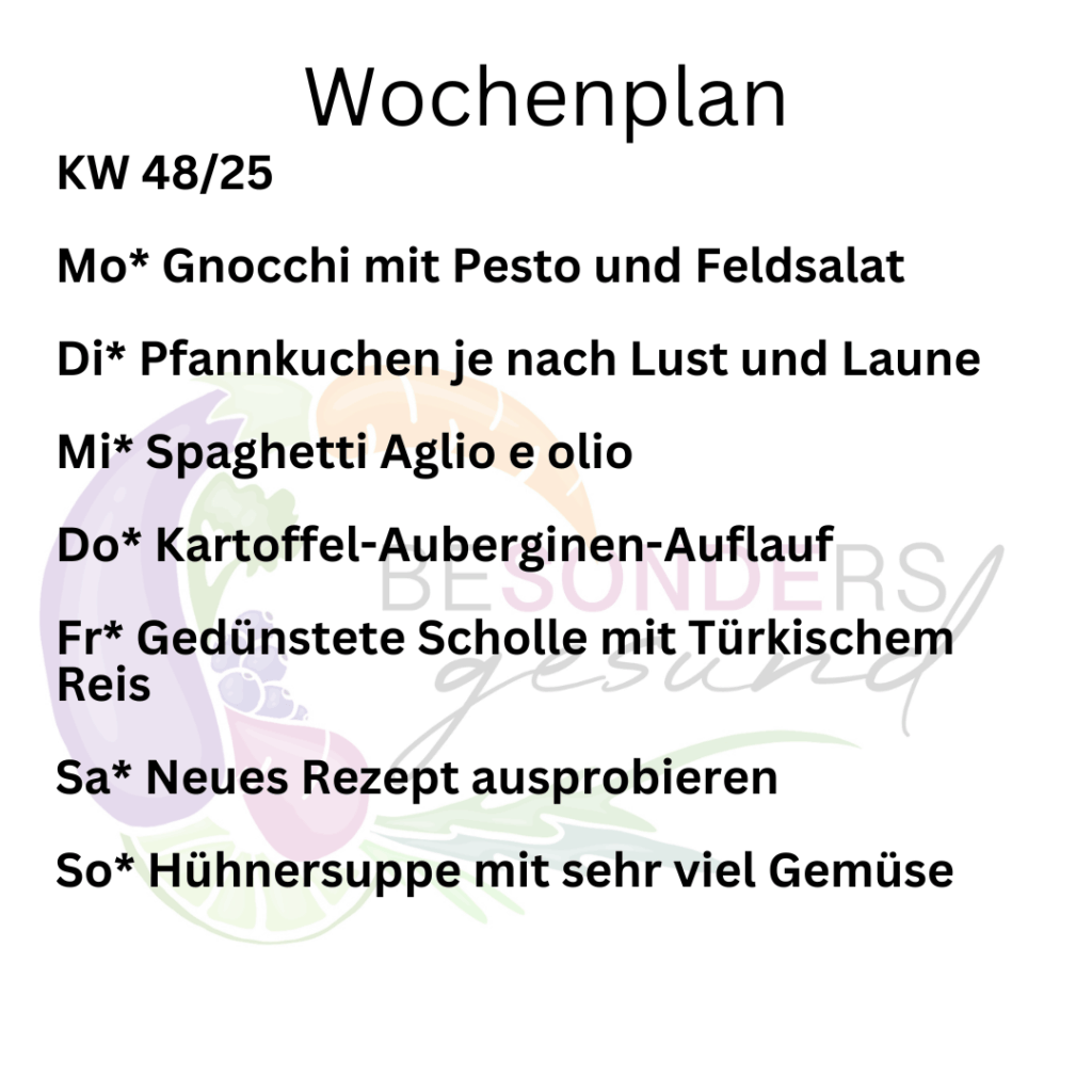 Wochenplan KW 48