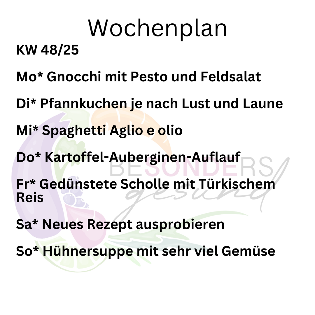Wochenplan KW 48
