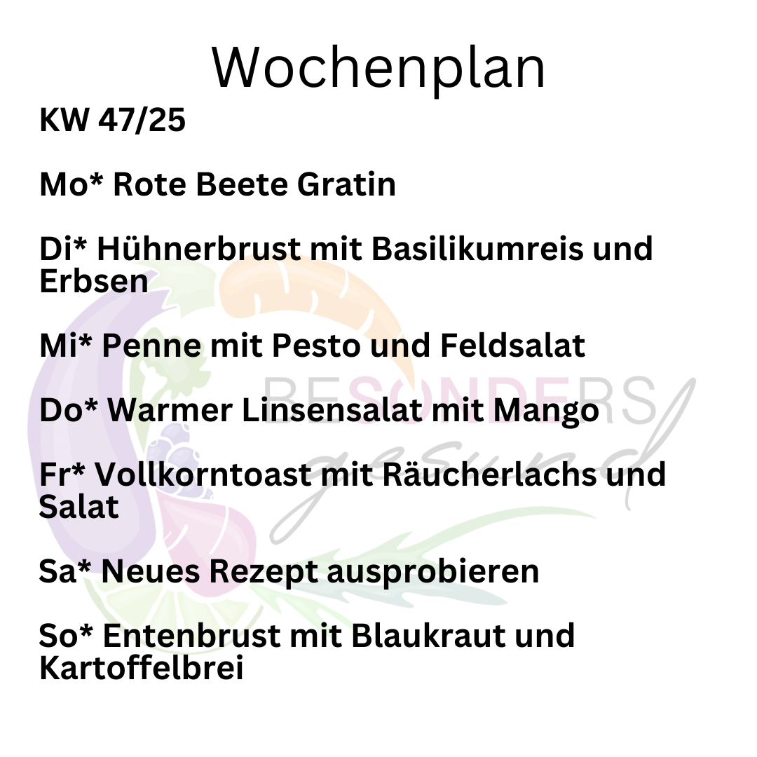 Wochenplan KW 47