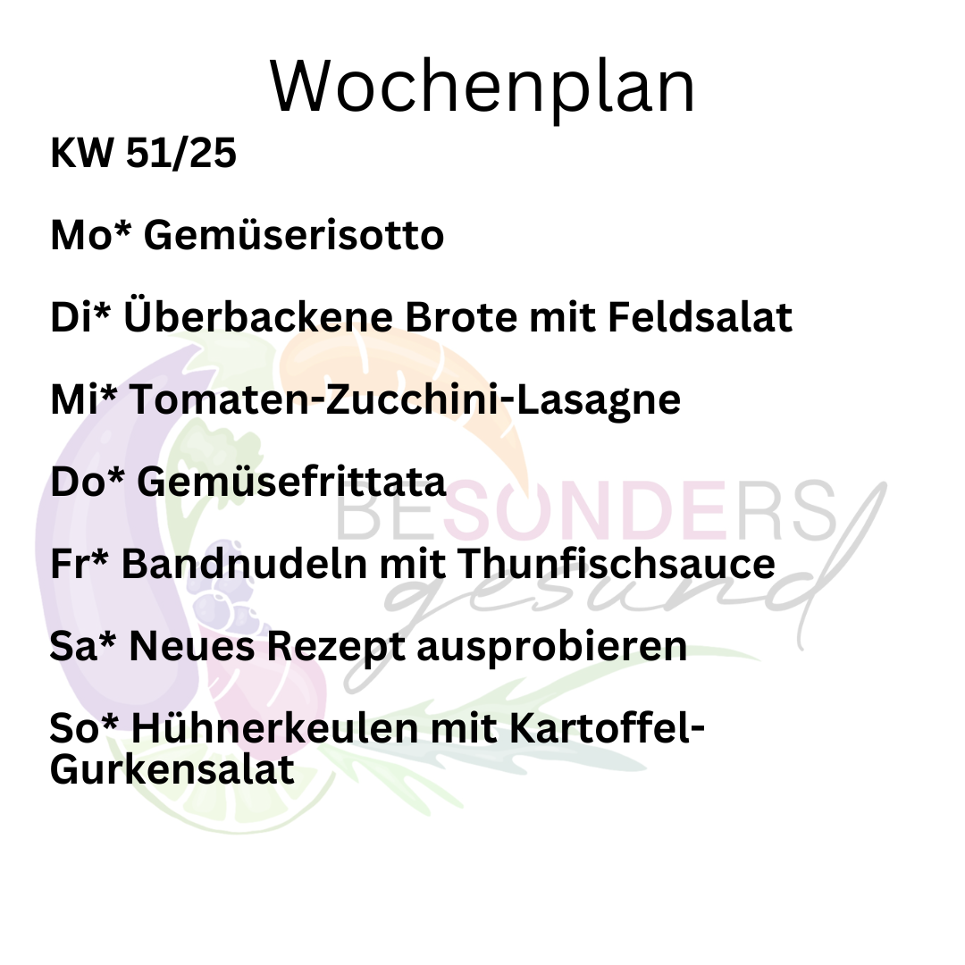 Wochenplan KW 51