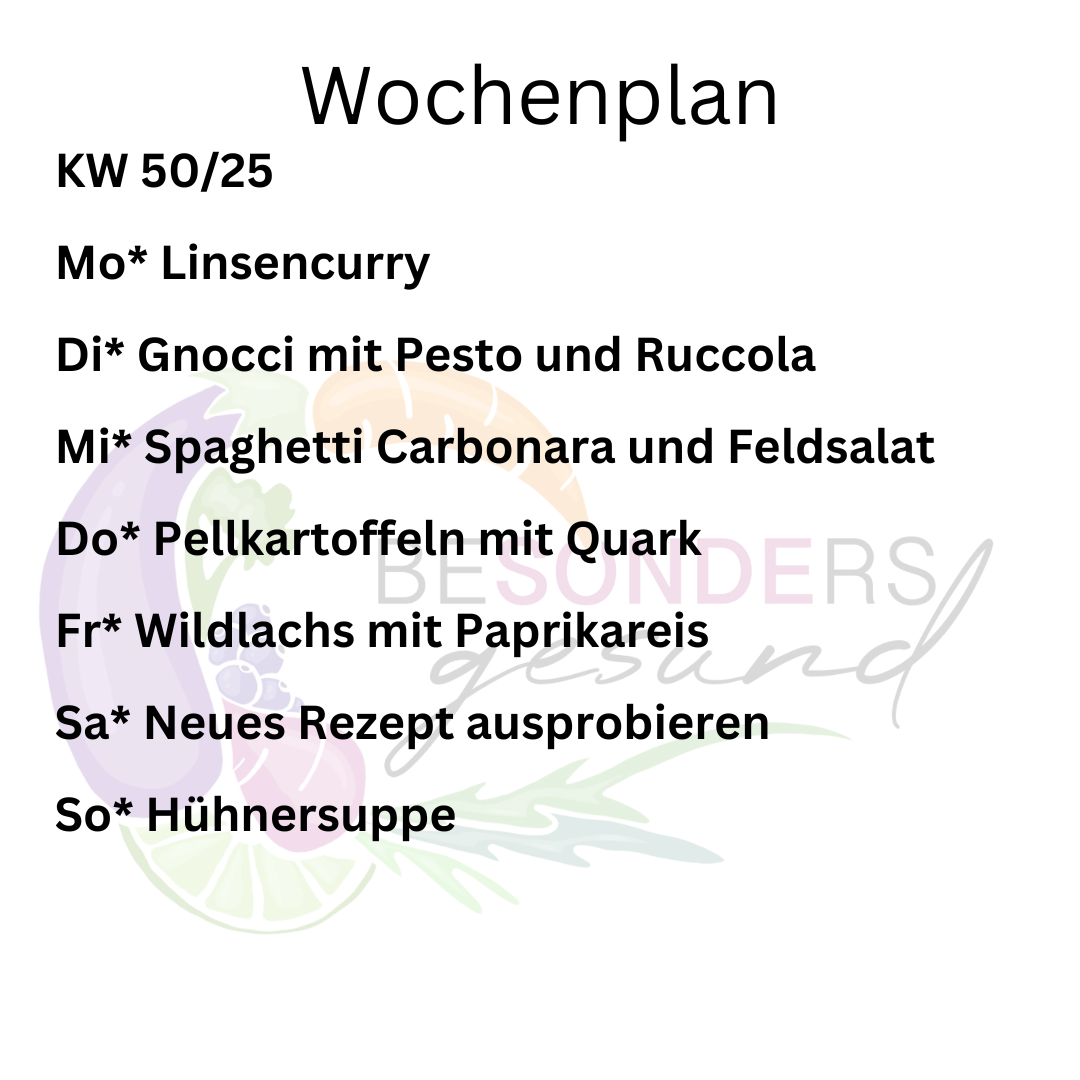 Wochenplan KW 50