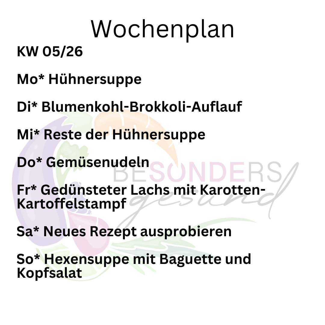 Wochenplan KW 5