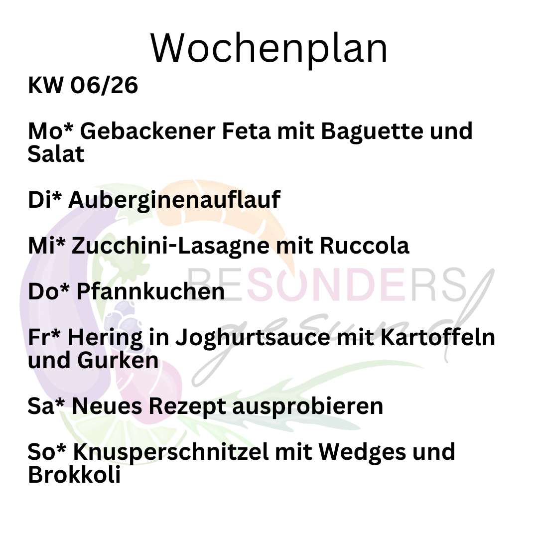 Wochenplan KW 6/26