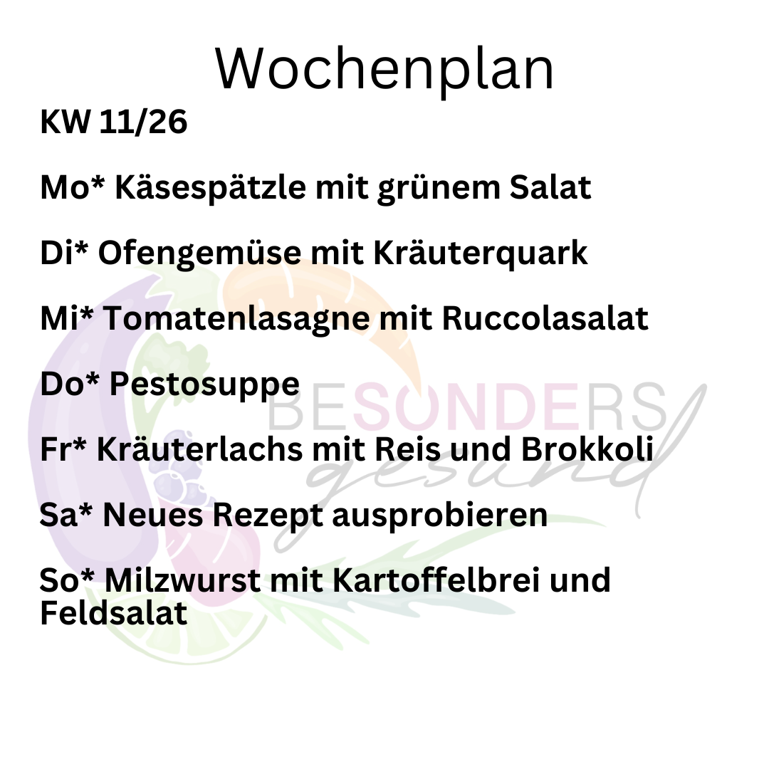 Wochenplan KW 11