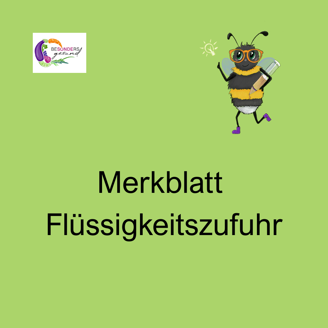 Merkblatt Flüssigkeitszufuhr